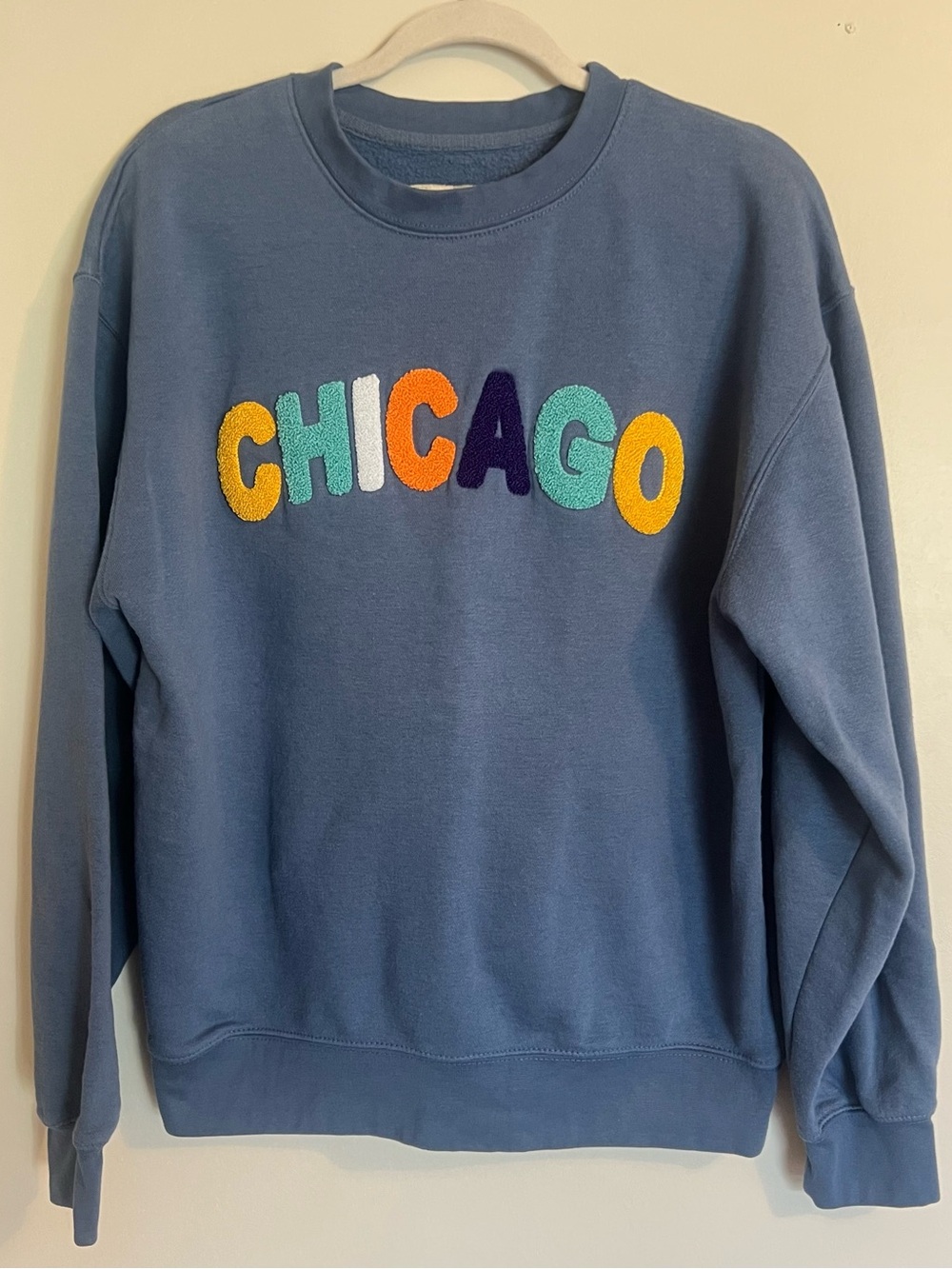 Chicago Embroidered Crewneck Sweatshirt - Blue - Picture 2 of 7